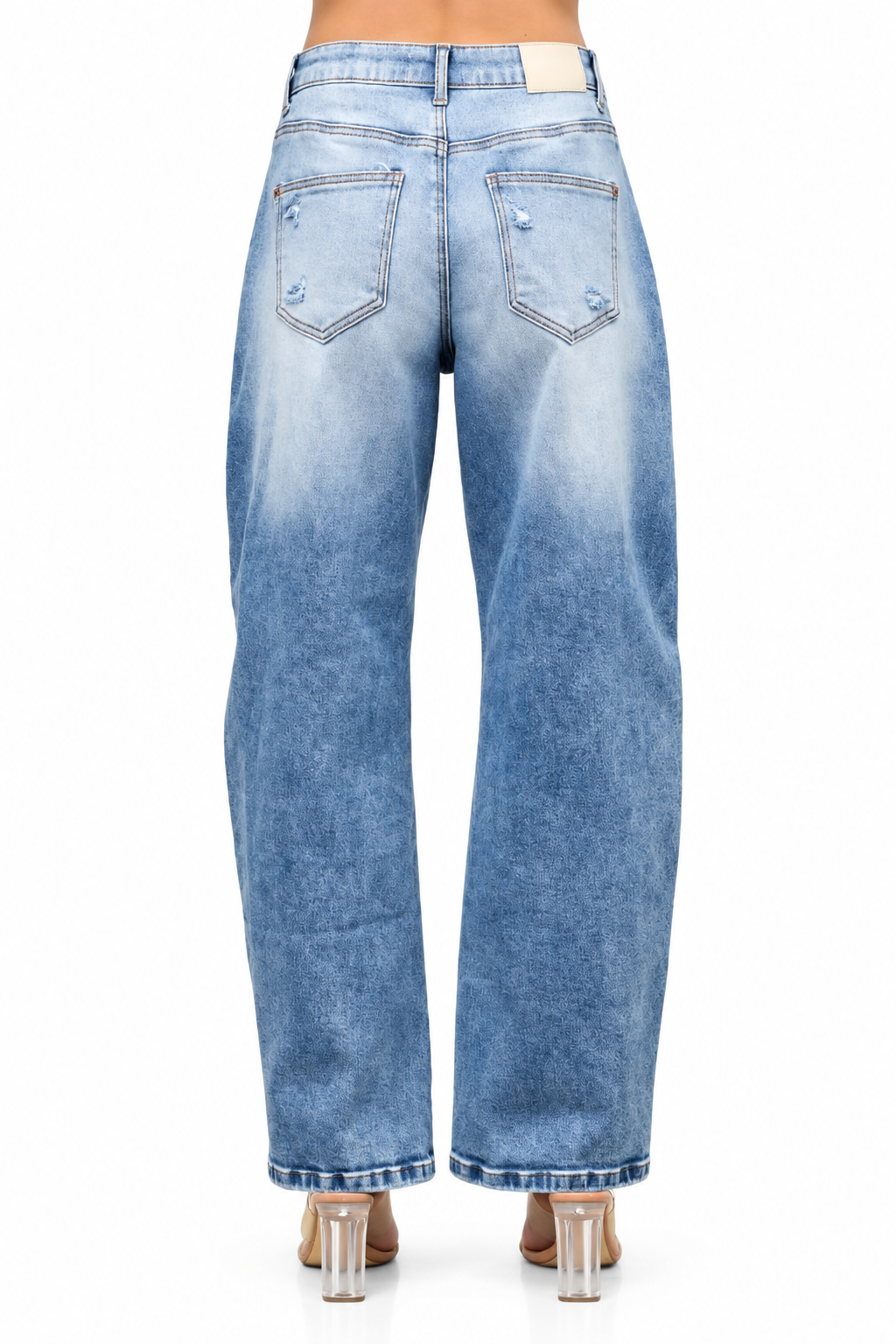 High Rise Crochet Barrel Jeans
