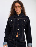 Button Up Long Sleeve Denim Jacket