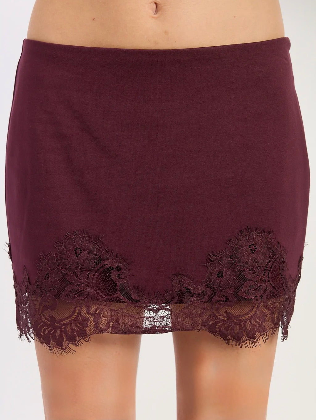 Lace Hem Low Rise Mini Skirt – Dor L Dor Brooklyn