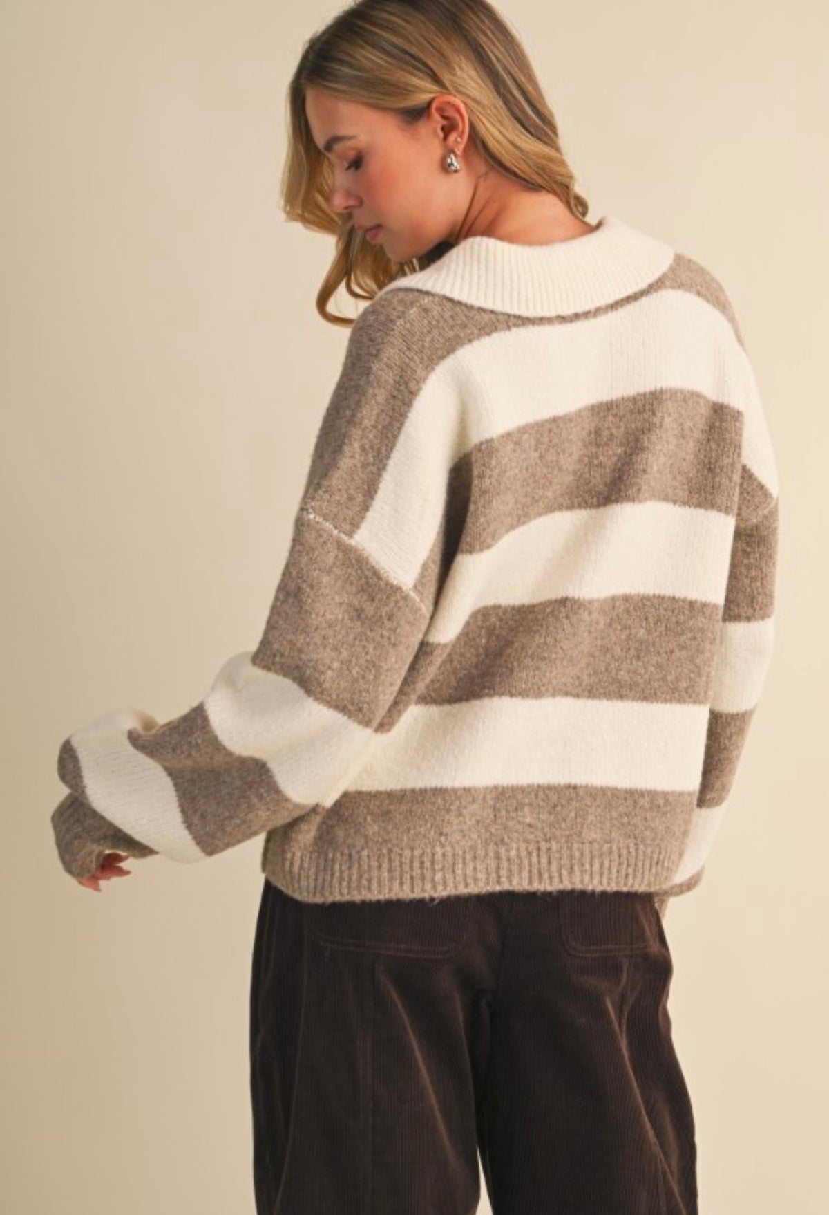 The Stripe Collared Sweater