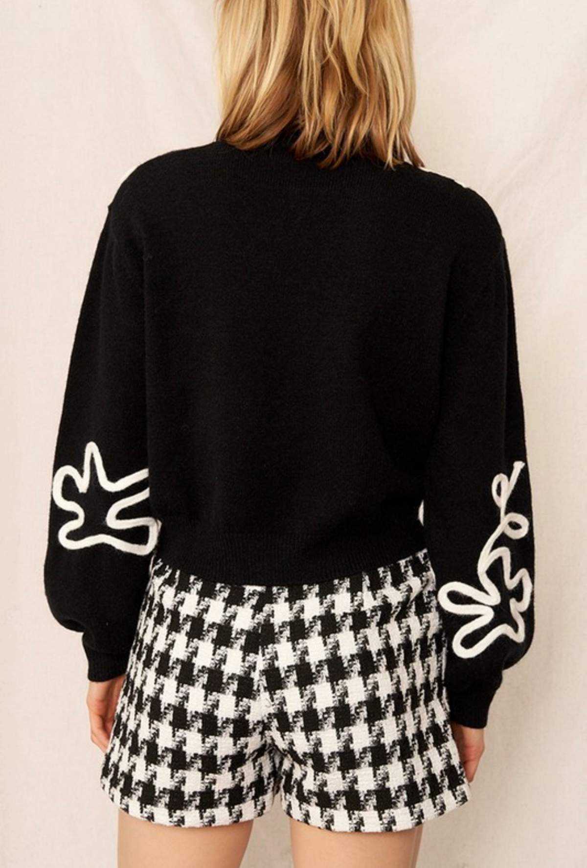 Floral Outline Sweater