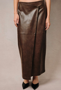 Asymmetrical Leather Skirt
