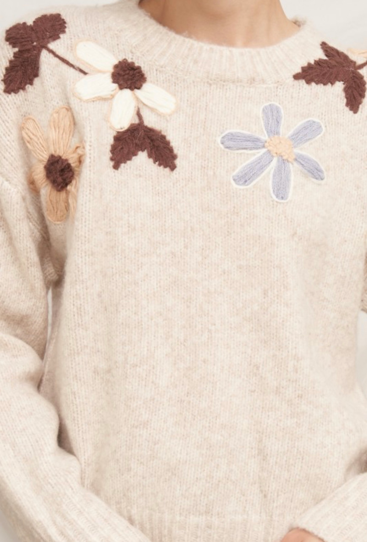 Floral Embroiderd Sweater