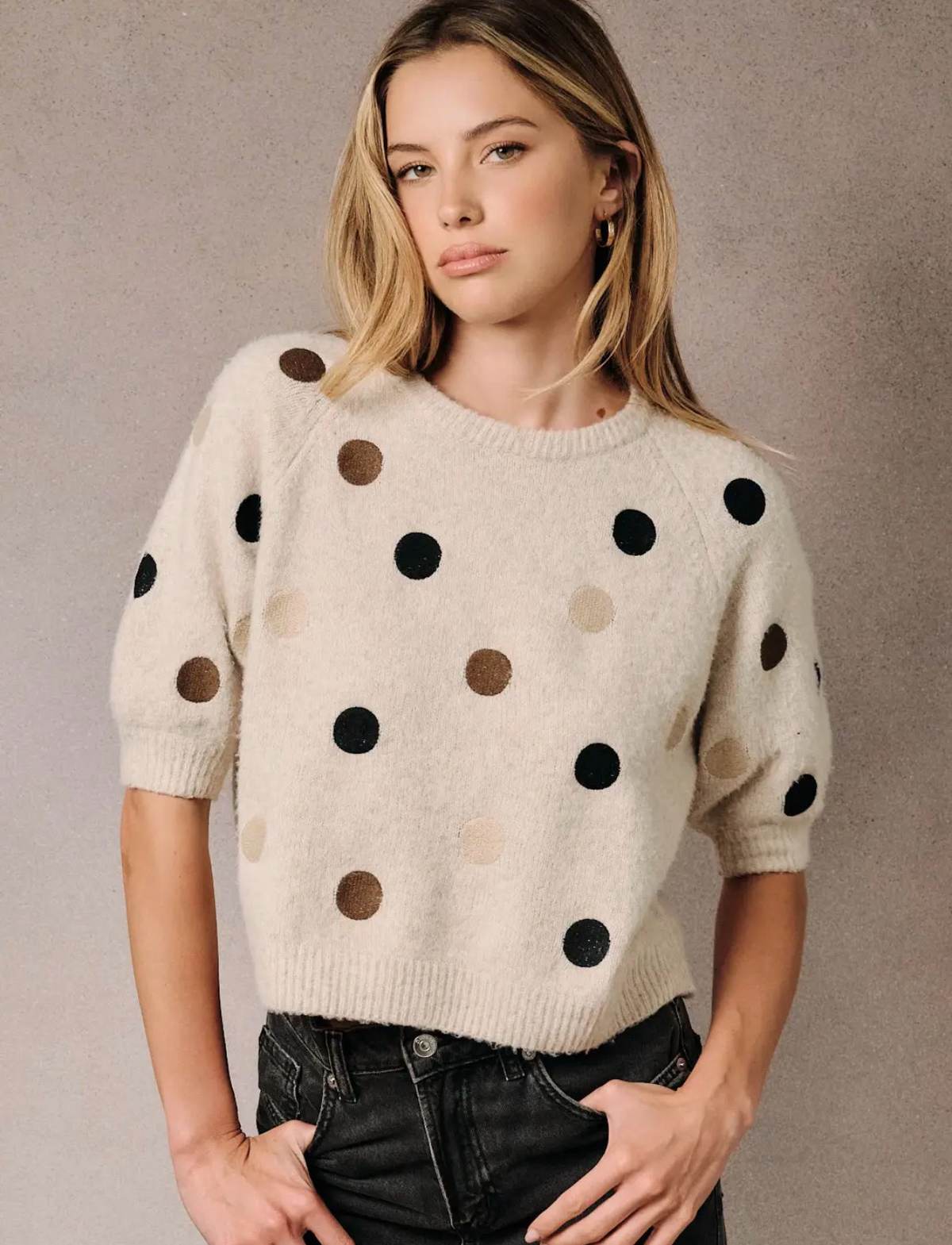 Polda Dot Sweater Top