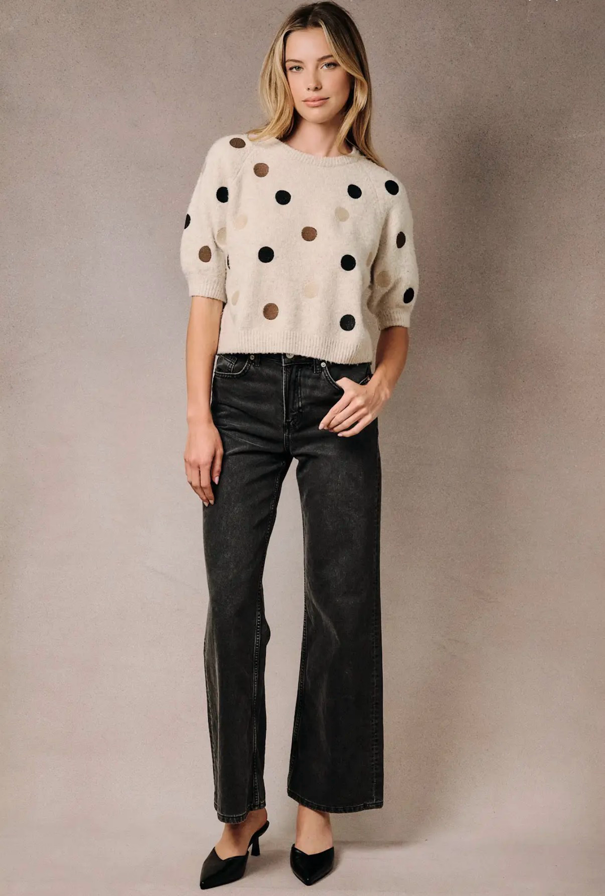 Polda Dot Sweater Top