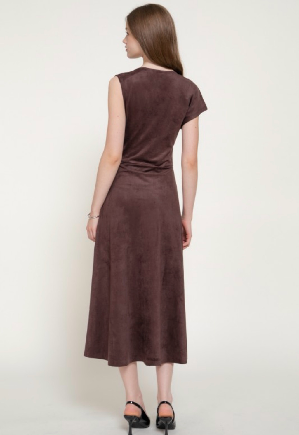 Asymmetrical Flowy Belted Dress