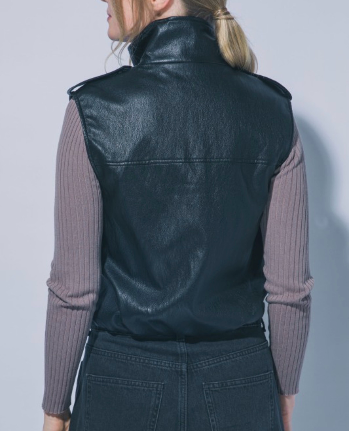 Faux Leather Vest