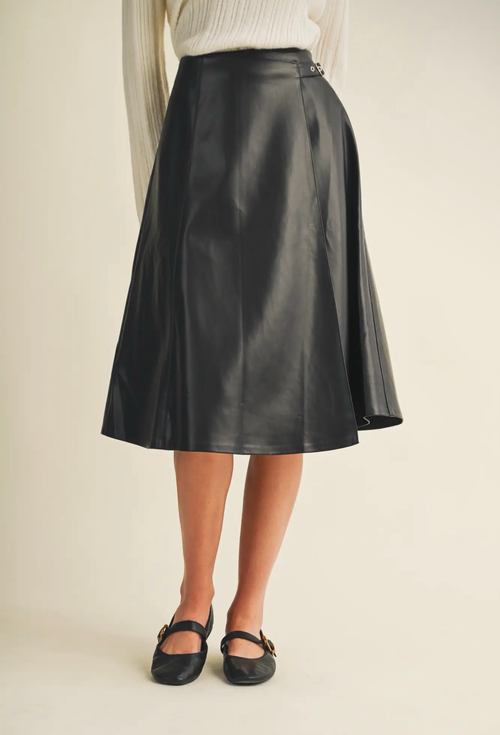 Buckle Midi Skirt