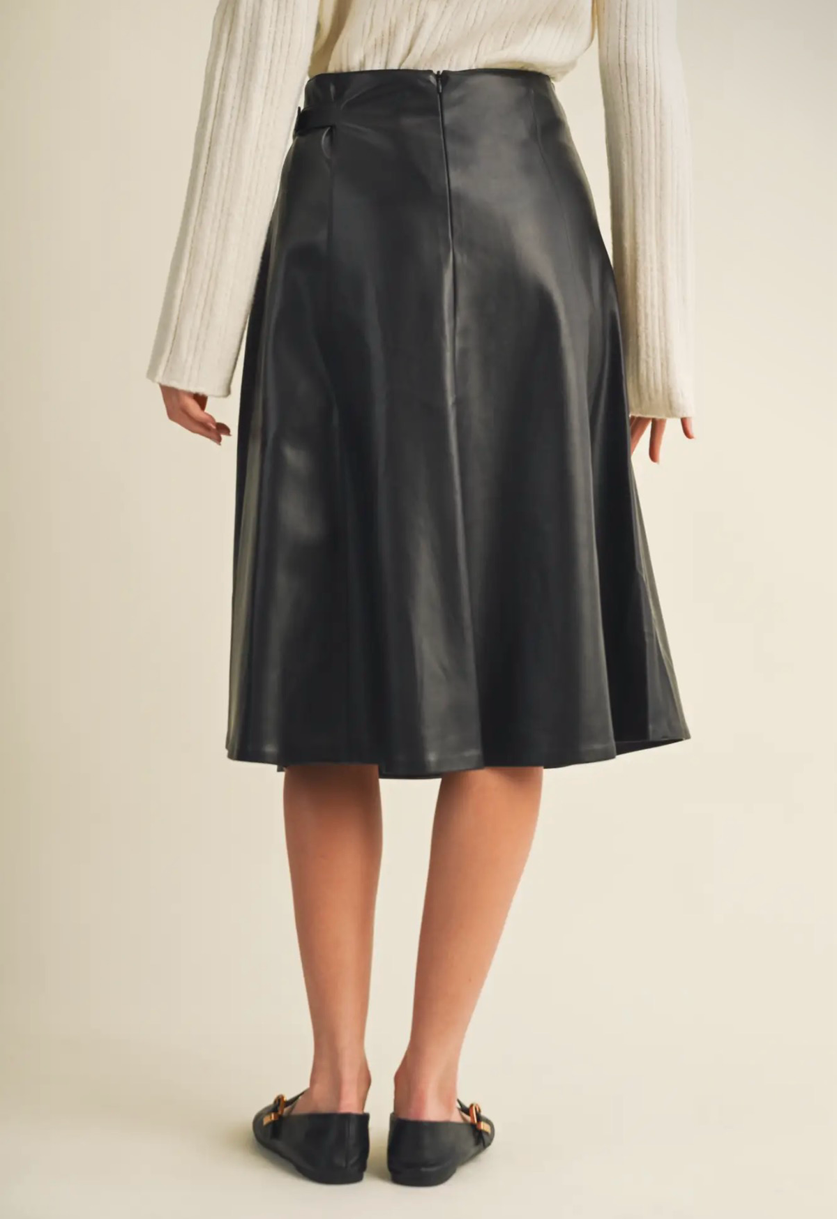 Buckle Midi Skirt