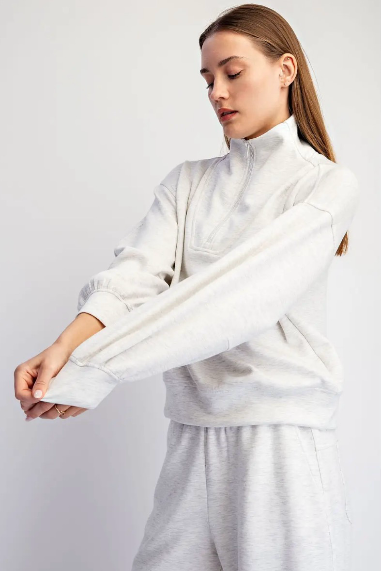Heather Quarter Zip